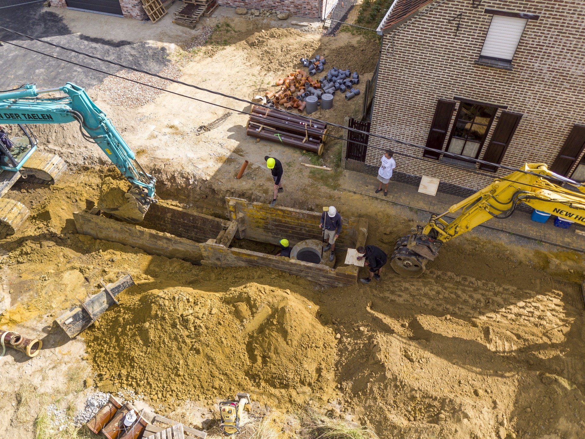 Rioleringswerken Populierenstraat in Erpe-Mere